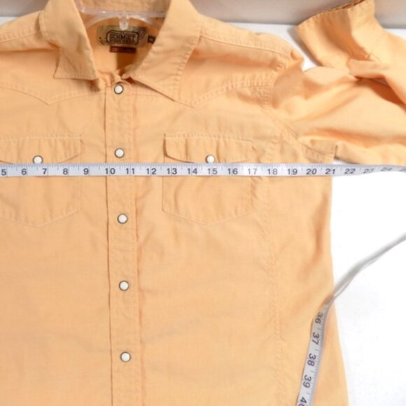 C.E. Schmidt Women’s Western Orange Long Sleeve Pearl Snap Shirt – Size: Medium - Picture 7 of 9